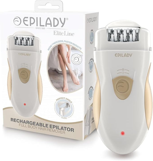 Epilady Legend 5 Rechargeable Epilator, 56 Tweezers, Dual Speed, Full-Body Epilator for Women, Auto Shut Off, Travel Case, Cleaning Brush-Velvo Beauty