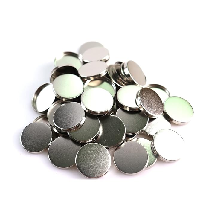50 Pcs Empty Metal Pans, Makeup Palette Pans for Eyeshadow Magnetic Cosmetic Palette Size 26mm (Square&Round&depotting spatula)-Velvo Beauty