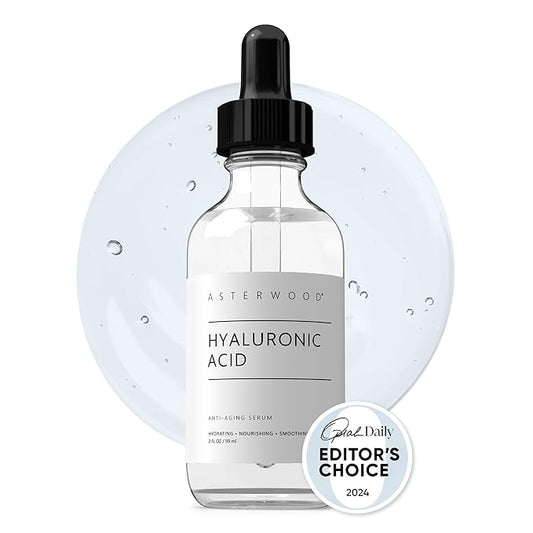 Asterwood Hyaluronic Acid Serum for Face - Plumping, Anti-Aging, Hydrating - Fragrance-Free - 2 Fl Oz-Velvo Beauty