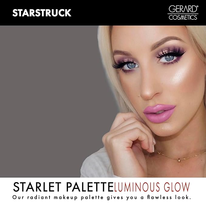 Makeup Highlighter Palette Trio (Starstruck) by Gerard Cosmetics | Vegan Powder Highlighter Makeup Palette with Three Luminous Shades | Cruelty Free and Made in the USA-Velvo Beauty