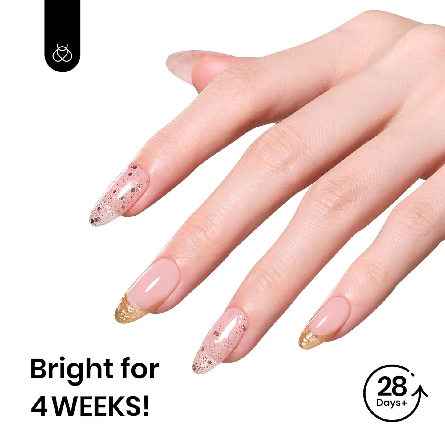 Beetles Gold Glitter Gel Nail Polish, 9ml Diamond Shiny Gel Polish Shimmer Reflective Sparkle Gold Color for Nail Art Soak Off UV LED Nail Lamp Dancing Glitter Gifts for Women-Velvo Beauty