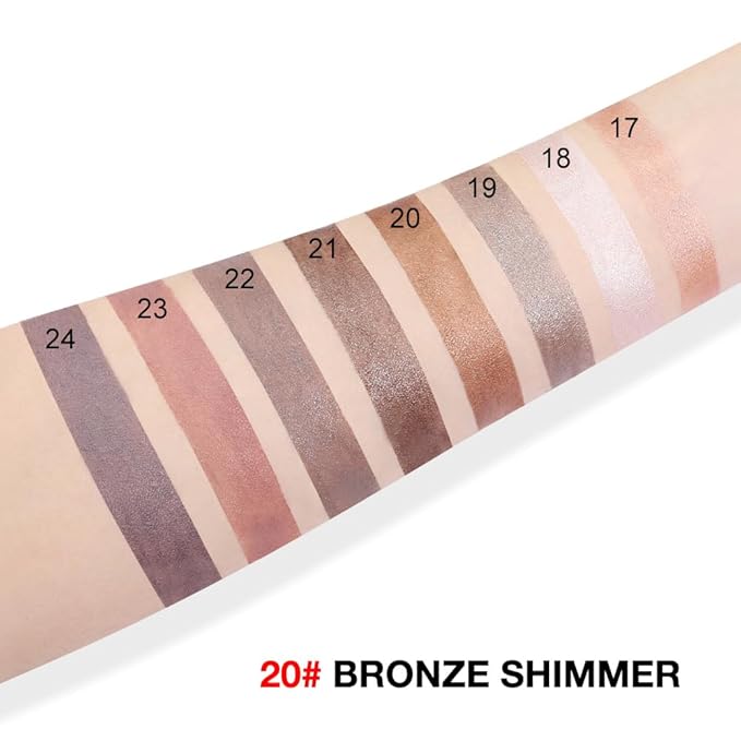 evpct Bronze Shimmer Cream Eye Shadow Brightener Sticks Set for Eyes, Bronze Shimmery Matte Pencil Eye shadow Applicator Stick Pen Palette Makeup Waterproof sombras en crema para ojos 20#-Velvo Beauty