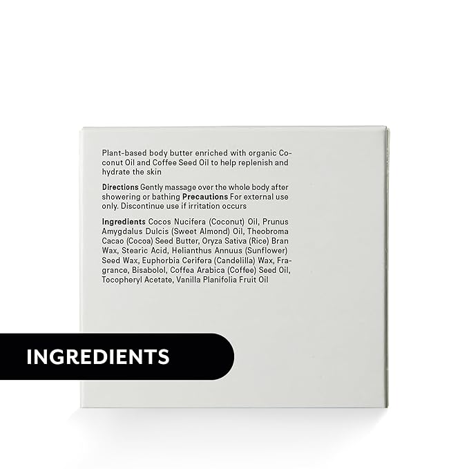 THE ACT Solid Coconut Body Butter – Organic Vegan Moisturizer with Shea & Almond Oils – Melts in Hands – Massage Balm for Dry Skin – Natural Skincare for Women & Men – 6 oz with Spatula-Velvo Beauty