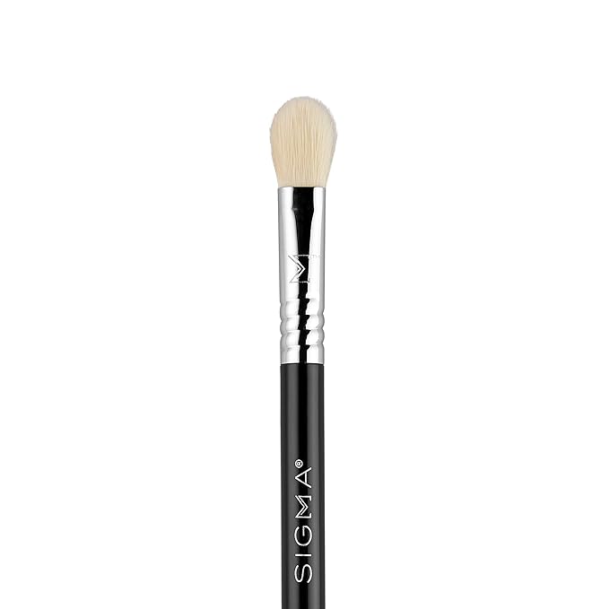 Sigma Beauty Travel Essential Trio - Makeup Brush Set for Foundation Powder Eyeshadow - 3 Tool Brushes with Brush Tin Holder - Skin Safe, Vegan Makeup Brushes for Travel - Black-Velvo Beauty