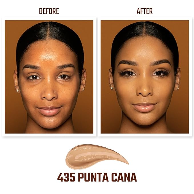 Juvia's Place I Am Magic Velvety Matte Liquid Foundation 435 - Punta Cana - Tan w/Neutral, Golden Undertone, Makeup Foundation Full Coverage, Lightweight, Long Wear, Velvety Matte Finish-Velvo Beauty