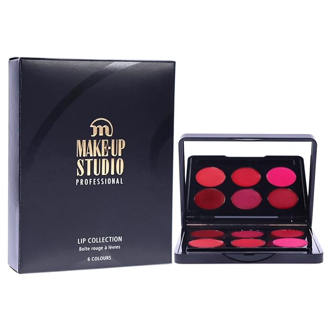 Lipcolourbox 6 Colours - Practical And Professional Lip Color Palette - Soft And Smooth Lips - Long Lasting Color And Shine- Pink - 1 Pc-Velvo Beauty