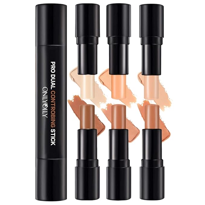 6 colors contour highlighter stick contour stick,face highlighter, contour makeup contouring sticks cream concealer - 3PCS (#1+#2+#3)-Velvo Beauty