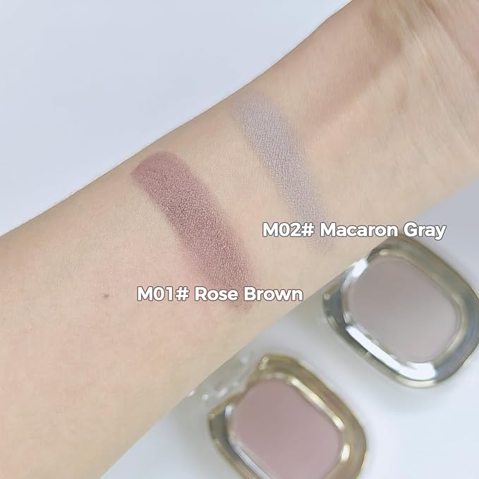 Erinde Single Light Grey Matte Eyeshadow Palette, High Pigment, Long Lasting, Intense Color, Neutral Nudes Naked Matte Pressed Powder Eye Shadow Palette-Velvo Beauty