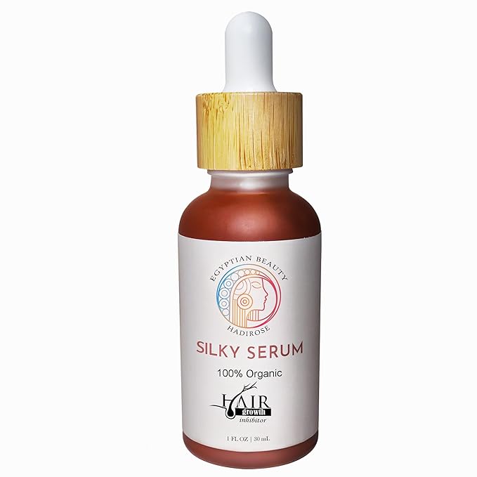 Silky Serum by Hadirose | Pure Red Saad Oil (Egyptian Cyperus Rotundus) Concentrated | Organic All Natural Hair Removal Serum | Scented (Rose, Jasmine & Lavender) | Made in the USA.-Velvo Beauty