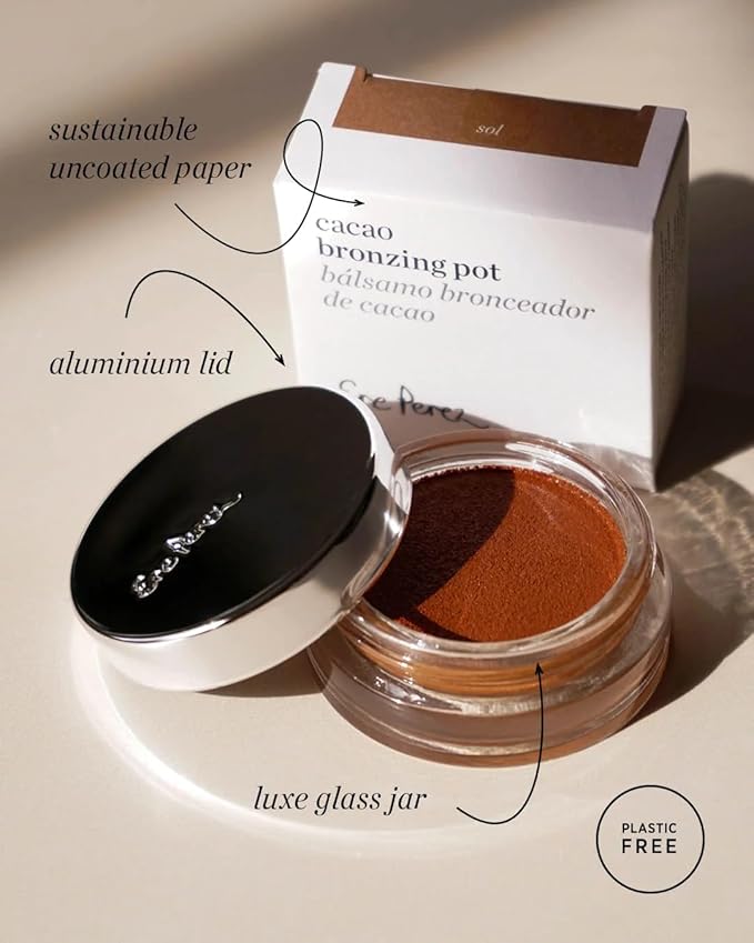 Ere Perez - Cacao Bronzing Pot | Vegan, Cruelty-Free, Clean Beauty (Sol, 0.26 oz | 7.5g)-Velvo Beauty