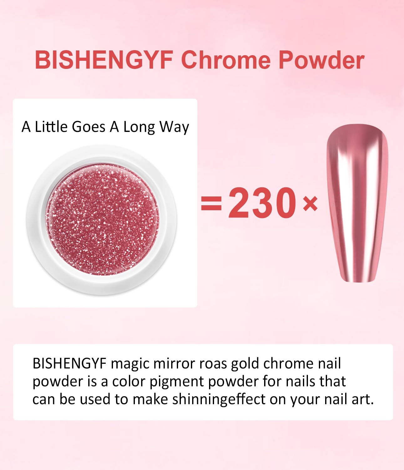 Gold Chrome Nail Powder BISHENGYF -【Magic Mirror Effect】 Pearl Chrome Nail Powder Aurora Mermaid Iridescent White Roas Gold Nail Chrome Powder Pigment Glitter Dust for Manicure Decroation DIY-Velvo Beauty