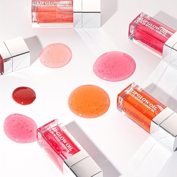 Plumping Lip Oil, Moisturizing Lip Glow Oil, Long Lasting Nourishing Lip Gloss Lip Balm, Non-sticky Transparent Toot Lip Oil Tinted for Lip Care and Dry Lip - Coral-Velvo Beauty