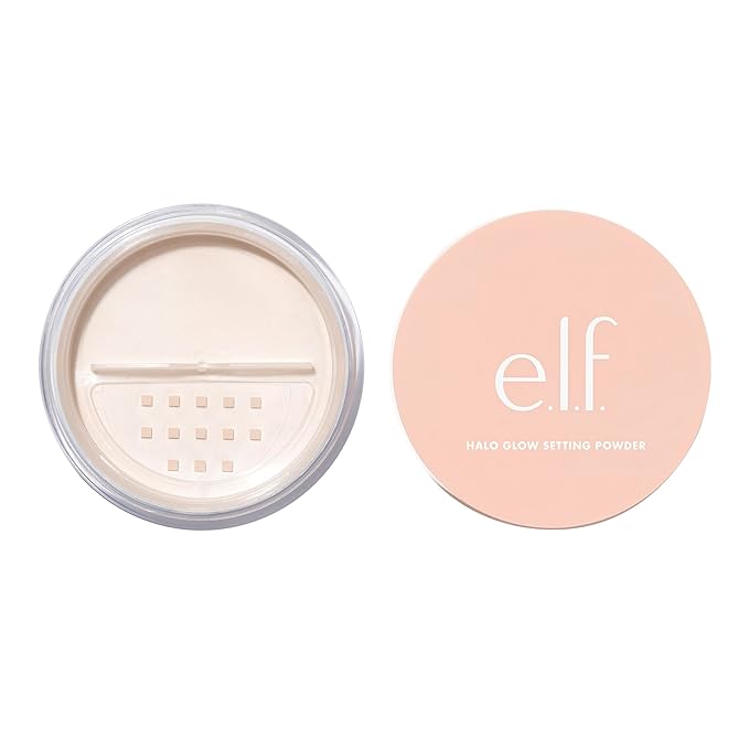 e.l.f. Halo Glow Soft Focus Setting Powder, Silky Powder For Creating Without Shine, Smooths Pores & Lines, Light Pink-Velvo Beauty