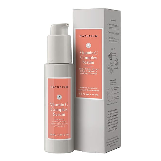 Naturium Vitamin C Complex Face Serum, Anti-Aging Facial Treatment with Hyaluronic Acid & Vitamin E, 1 oz-Velvo Beauty