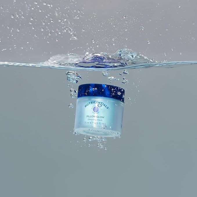 NuSkin NUTRICENTIALS Pillow Glow Sleeping Mask | Overnight Hydration | Bioadaptive Botanical Complex | Red Algae | Apple Extract | Deep Sea Water | Skin Glowing & Pore Minimizing | 2.5 Fl Oz | 1 Pack-Velvo Beauty