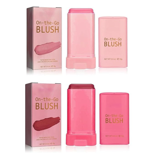 Blush Rare Beauty Liquid Blush Stick Cream Blush Natural Waterproof Long Lasting Powder Blusher,On The Go Blush Brushes For Makeup Cheeks,Suitable For All Skin Types(2PC)-Velvo Beauty