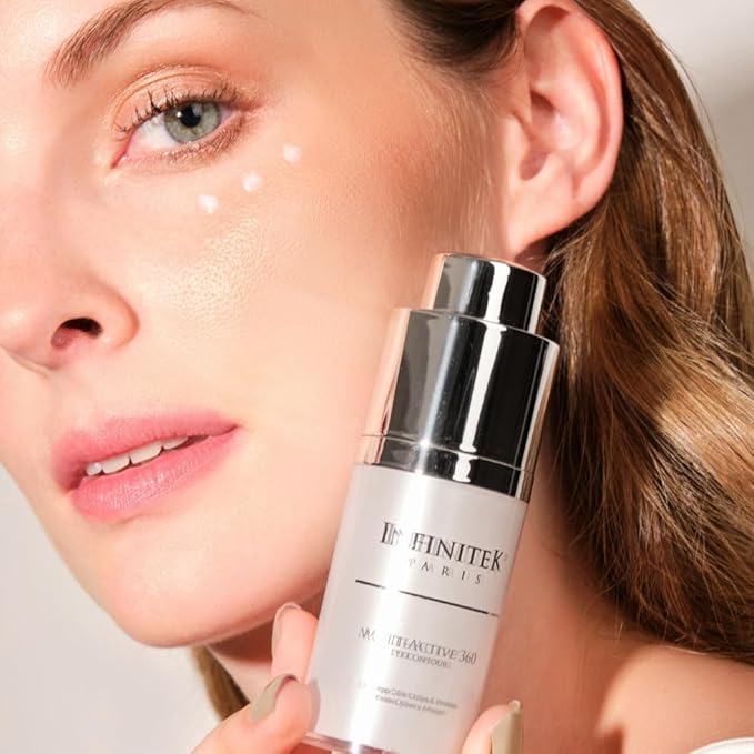 Infinitek Paris Multi-Active Collagen Eye Cream & Retinol Serum Eye Contour - Anti Aging Eye Cream for Wrinkles, Under Eye Treatment for Dark Circles and Under Eye Wrinckle Repair. 0.50 Fl Oz-Velvo Beauty