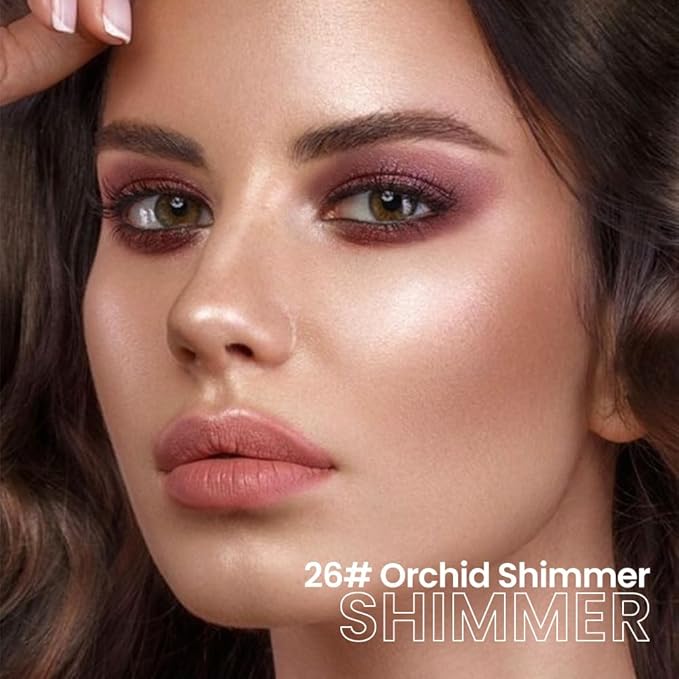 evpct Orchid Shimmer Cream Eye Shadow Brightener Sticks Set for Eyes, Orchid Shimmery Matte Pencil Eye shadow Applicator Stick Pen Palette Makeup Waterproof sombras en crema para ojos 26#-Velvo Beauty