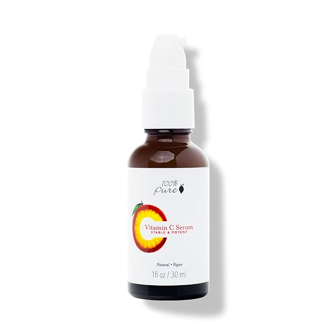 100% PURE Vitamin C Face Serum Hydrating Glow Skin Care with ALA Aloe + Vitamin E Oil - Daily Firming & Correcting Anti Aging Facial Moisturizer for Women & Men All Skin Types, Vegan - 1 Fl Oz-Velvo Beauty
