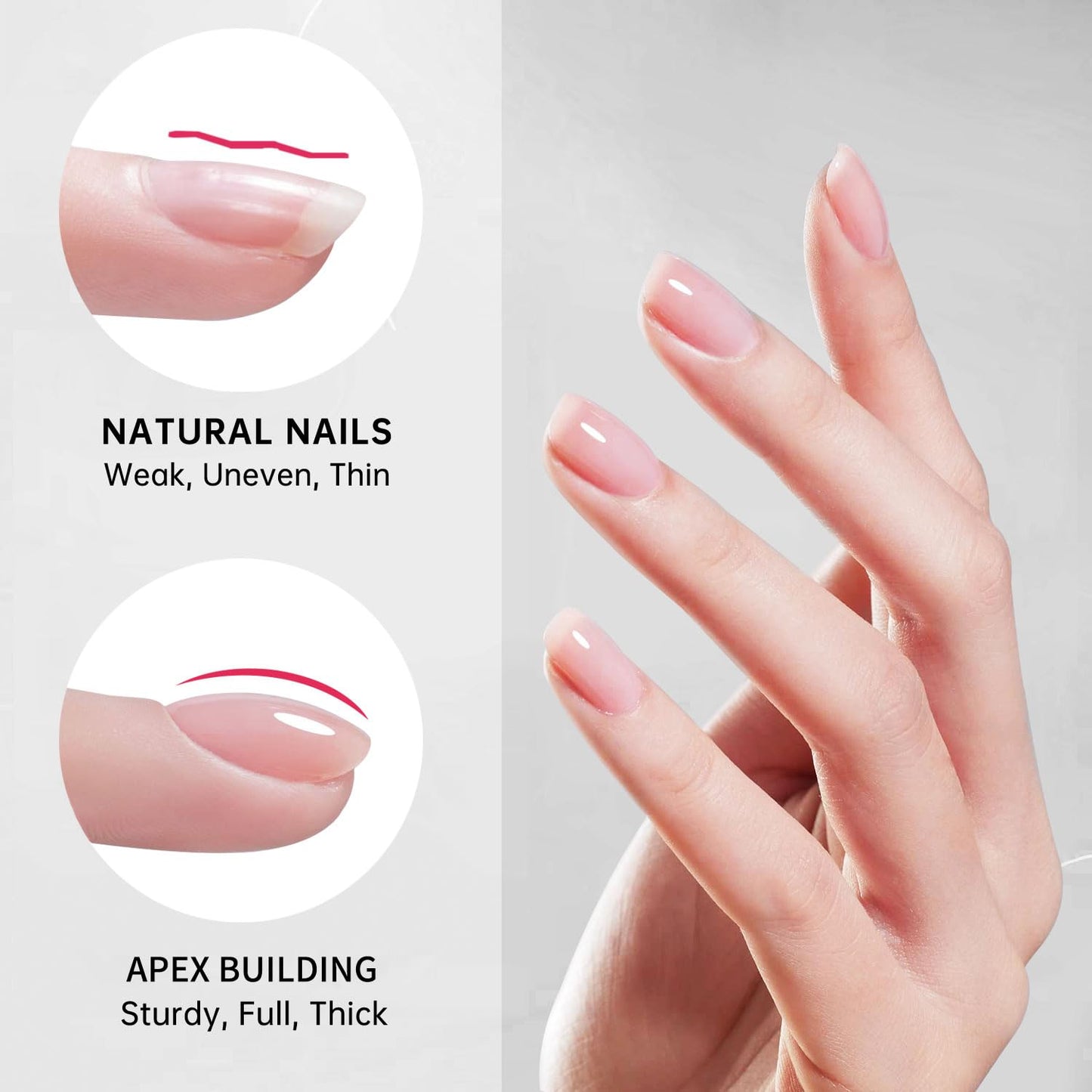 Hema Free Builder Gel - Hypoallergenic Builder Base & Top Coat | Long-Lasting Adhesion (30+ Days) for Professional Nails Gift for Women-Velvo Beauty