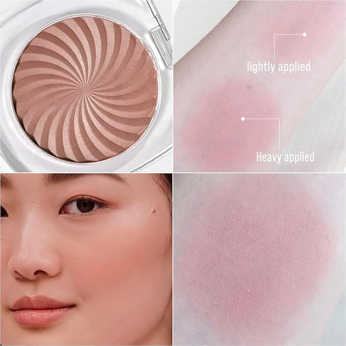 Cheeky Blush Compact for Face Cheeks, Talc Free Blusher Palette, Matte Powder Makeup, Natural Healthy, Mauve Pink Magenta Peach Red, Vegan Cruelty Free-Velvo Beauty