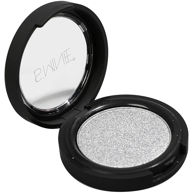 ISMINE Single Eyeshadow Powder Palette (SILVER GRAY) Shimmer Gray, High Pigment, Longwear Single Grey Eye Makeup for Day & Night (#14)-Velvo Beauty