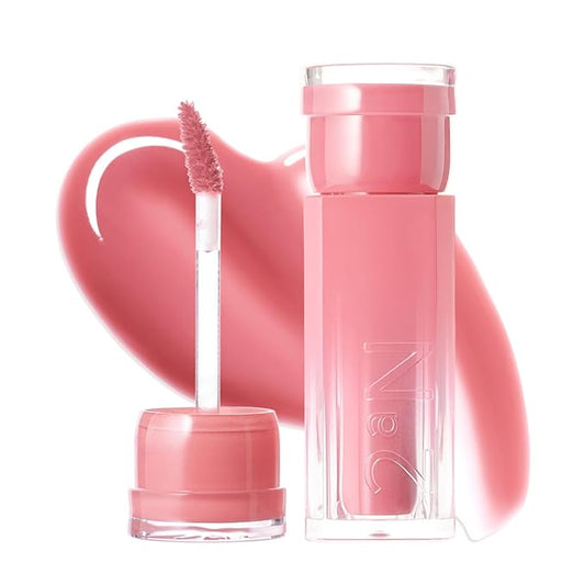 2aN Glaze Bouncing Tint – Lightweight, Moisturizing Lip Tint with High-Shine Finish, Smooth, Light Plumping, Comfortable Wear, Korean Makeup (Rosy Mocha, 0.16 oz)-Velvo Beauty