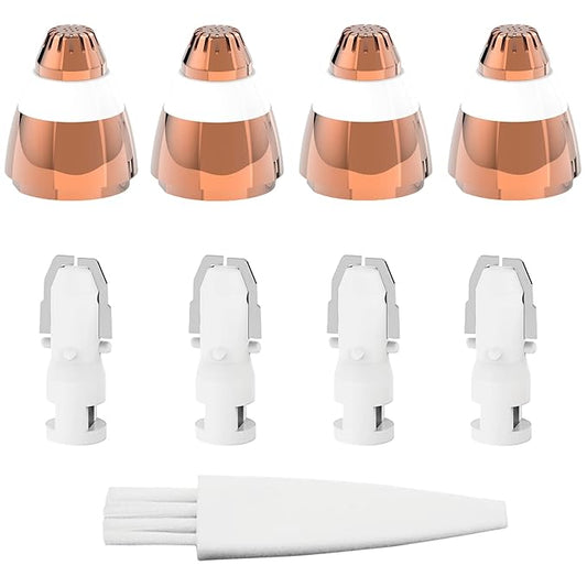 Eyebrow Hair Remover Replacement Heads for Finishing Touch Flawless Facial Hair Remover,Painless Replacement Blades for Flawless Brows Hair Removal,with Cleaning Brush,As Seen On Tv(4 Count).-Velvo Beauty