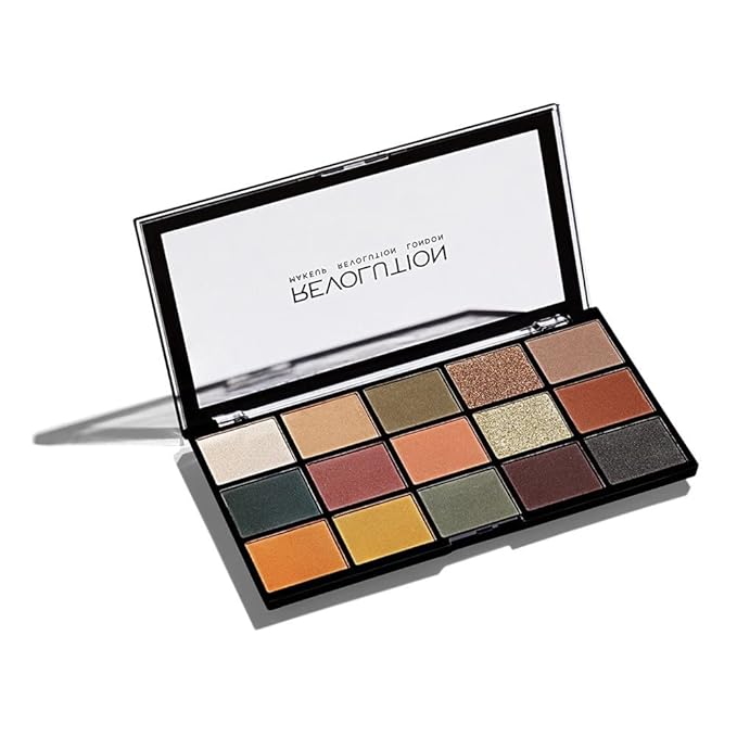 Makeup Revolution Reloaded Palette, Makeup Eyeshadow Palette, Includes 15 Shades, Lasts All Day Long, Vegan & Cruelty Free, Iconic Division, 16.5g-Velvo Beauty