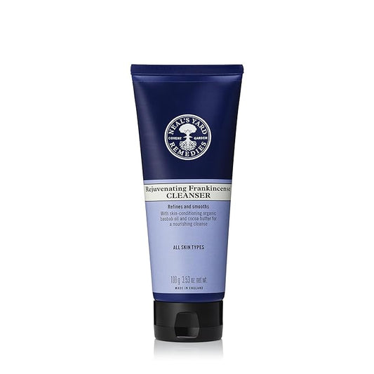 Neal's Yard Rejuvenating Frankincense Cleanser with Aloe Vera & Cocoa Butter, Smoothes & Refines, All Skin Types, Vegan Approved, Cruelty-Free 100mL-Velvo Beauty