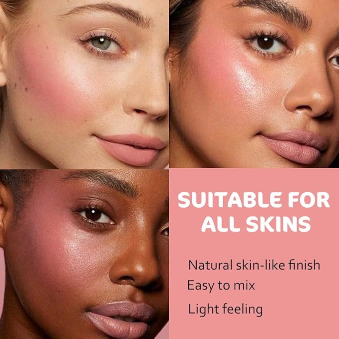 Cream to Powder Blush Stick, High Impact Color, Moisturizing Face Makeup (01#, 1 Count (Pack of 1))-Velvo Beauty