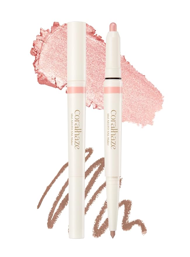 CORALHAZE Idol AEGYO-SAL Maker 05 Dreamy Rose, 2-in-1 Under-Eye Highlighter and Contour Liner for Bright, Voluminous Eyes, Long-Lasting, Smudge-Proof Shimmer Stick with Natural Glow, Korean Beauty-Velvo Beauty