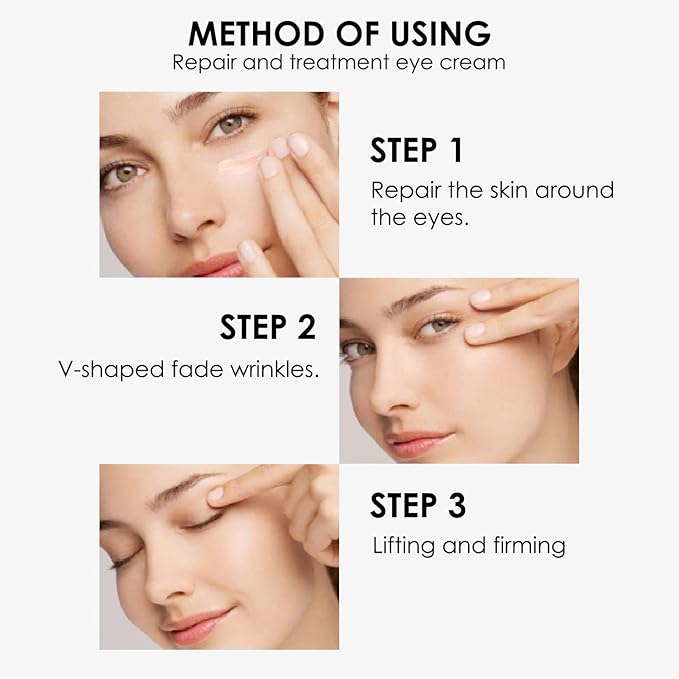 Eye Cream, STCORPS7 Vibrant Glamour Silk Protein Anti-Wrinkle And Firming Eye Cream For Wrinkles, Fine Lines, Dark Circles, Puffiness & Bags, 20g-Velvo Beauty