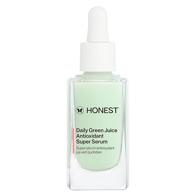 Honest Beauty Daily Green Juice Antioxidant Super Serum | Improves Skin Tone + Texture | Gentle for Sensitive Skin, Fragrance Free, Vegan | 1 fl oz-Velvo Beauty