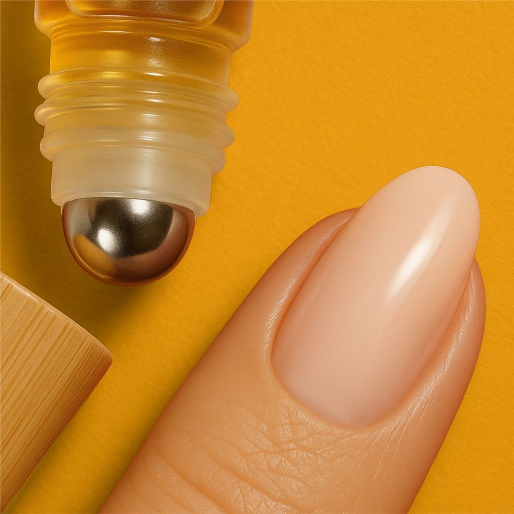 Cuticle Oil for Nail Strengthening and Growth – Hydrating, Vegan, Organic Formula with Jojoba & Vitamin E | 3 Signature Fragrances | 5mL Roll-On (0.17 Fl Oz, Sandalwood Fragrance)-Velvo Beauty