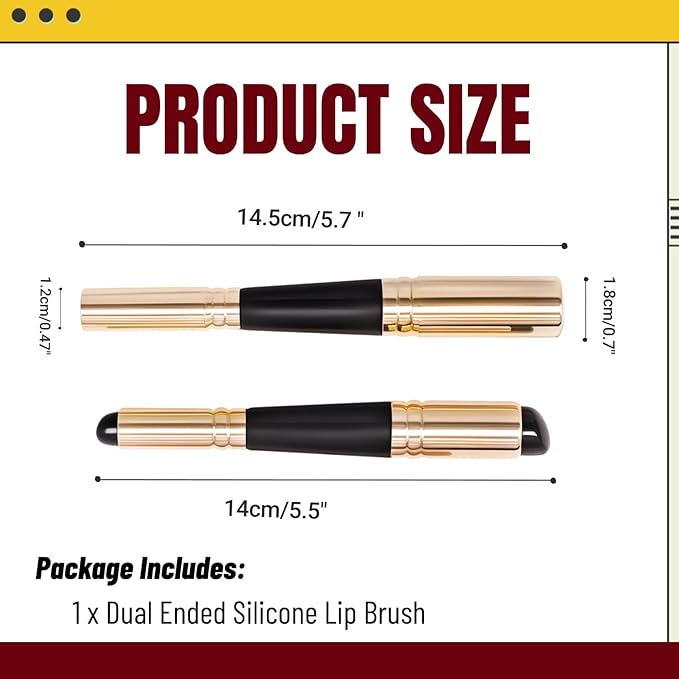 Dual Ended Silicone Lip Brush with Lid, Jelly-like Lip Makeup Brush, Versatile Makeup Applicator for Lips, Concealer, Contour, Blush, Bronzer, and Eyes, 1 count-Velvo Beauty