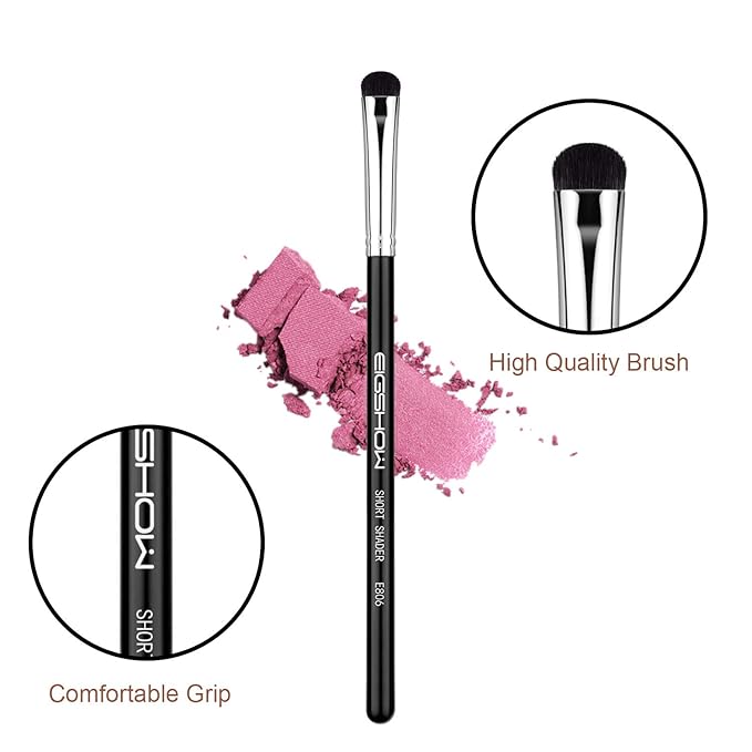 Eyeshadow Smudge Brush, EIGSHOW Short Shader Precision Makeup Brush High-End for Creasing & Cat Eye Makeup, Premium Quality, Cruelty-Free (E806)-Velvo Beauty