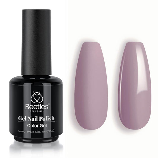 Beetles Grey Gel Nail Polish, 1Pcs 15ml Nude Angelina Grey Purple Gel Polish Soak Off UV LED Lamp Nail Art Salon DIY Design at Home Manicure Gifts for Women-Velvo Beauty