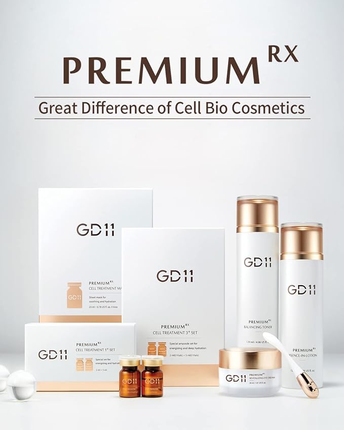 GD11 Premium RX Revitalizing Eye Cream | Anti-Aging & Anti-Wrinkle Cream for Elasticity Care with Stem Cell Extract & Shea Butter | Hydrating, Soothing, and Cooling Cream with Metal Massager, 1.01 oz.-Velvo Beauty