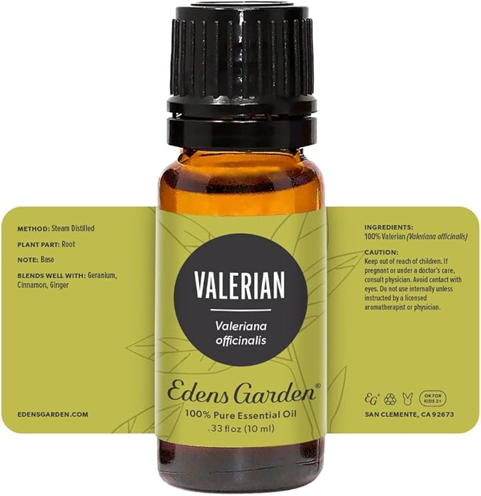 Edens Garden Valerian Essential Oil- 100% Pure Premium Grade, Undiluted, Natural, Therapeutic, Aromatherapy, The Best for Diffuser, Skin, Hair, Kid Safe 10 ml (.33 fl oz)-Velvo Beauty