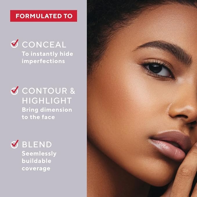 Mirabella Invincible For All Perfecting Under Eye Concealer Full Coverage - Hydrating Makeup Concealer for Dark Circles, Fine Lines & Wrinkles w/Hyaluronic Acid - Tan T190-Velvo Beauty