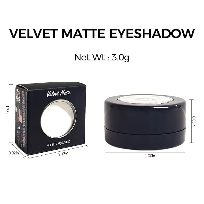 Erinde White Matte Eyeshadow Palette, Single White Pressed Powder Eye Shadow, Ultra-Blendable, Pigmented Color, Long Lasting, Halloween Blood Makeup Base, Cruelty-Free & Vegan-Velvo Beauty