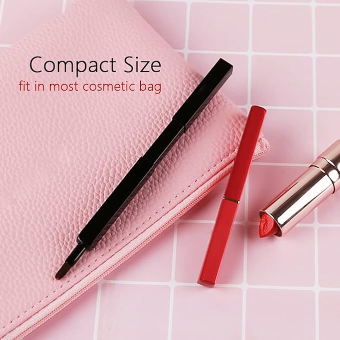Lip Applicator Brush - 3 Pack Exquisite Professional Dustproof Retractable Lip Brush - Makeup Lipstick Lip Gloss Applicators (Black, Silver and Jewelry Red)-Velvo Beauty