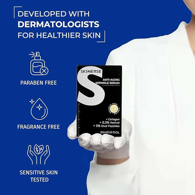Retinol Serum for Face, Anti Aging Serum, Retinoid Collagen with Vitamin E Resurfacing Facial Rapid Fine Lines Repair, Brightening Pore Minimizer for Face Daily Skin Care Treatment 1oz-Velvo Beauty