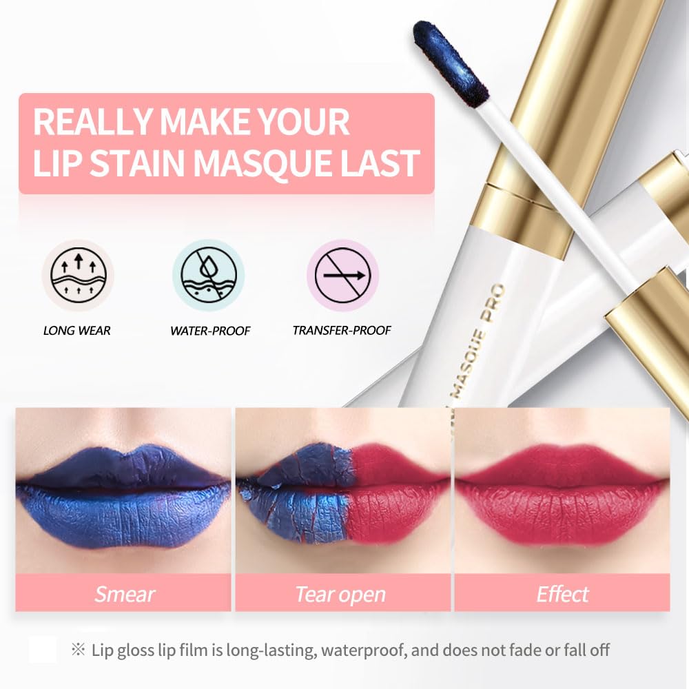 Lip Stain - Wipe-Off & Peel Off Lip Color | Waterproof, Long Lasting, Transfer-Resistant, Smudge-Proof Lip Tint | Easy Wipe Finish, High Pigment | All-Day Vibrant Kiss-Proof Lip Stain,Soft Rosy Brown-Velvo Beauty