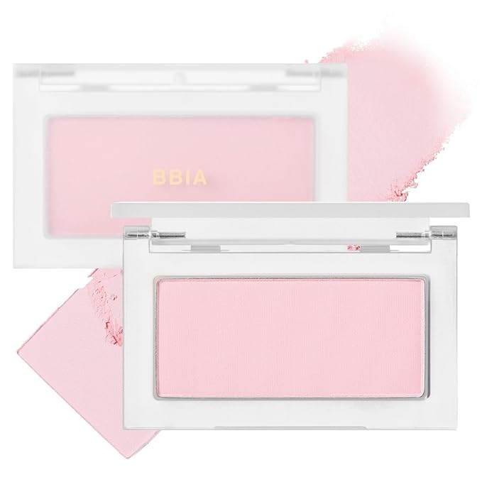 BBIA Ready To Wear Powder Cheek Blush 3 Color – Buildable & Blendable Soft Blush for Cheeks, Matte & Shimmery Finish, Lightweight, Long-Lasting, Vegan, Korea Face Makeup, 0.19oz (01 POWDER PINK)-Velvo Beauty