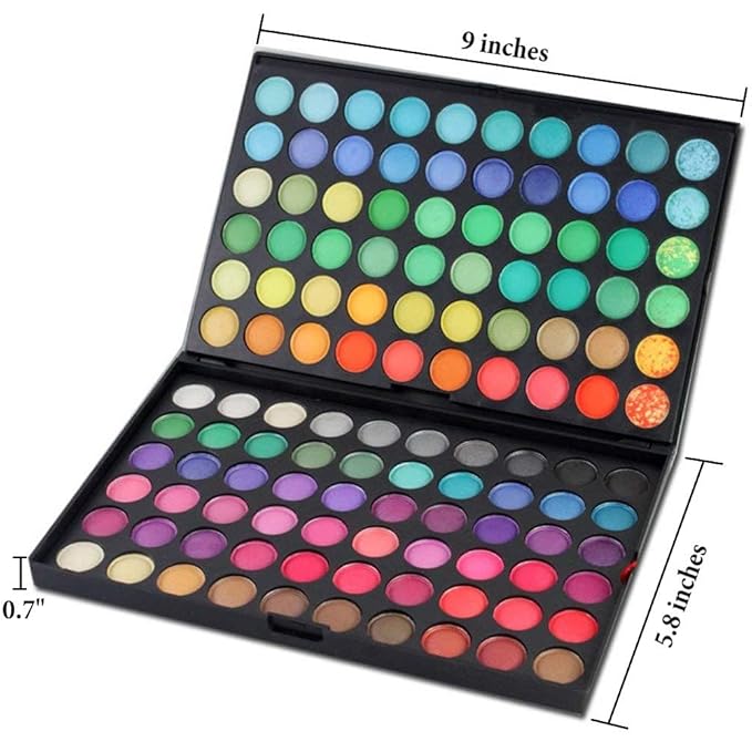 Onwon 120 Colors Makeup Eyeshadow Palette Natural Nude Matte Shimmer Glitter Pigment Eye Shadow Pallet Waterproof Smokey Professional Cosmetic Beauty Kit Set-Velvo Beauty