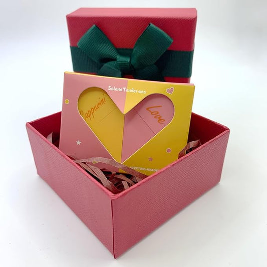 Heart Shaped Dual-use Deformable Lip Balm Stick - Honey, Peach. Repair, Keep Lips Moisturized,red gift box,Gifts-Velvo Beauty