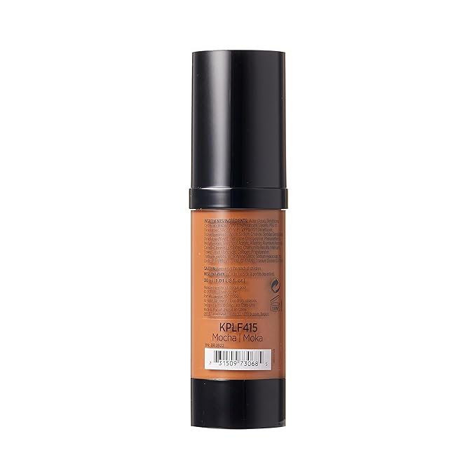 Kiss New York Professional Liquid Foundation - Lightweight and Hydrating Formula, Natural Finish, Control Shine, Cover Pores, Medium to Full Coverage, Green Tea Extract (Mocha)-Velvo Beauty