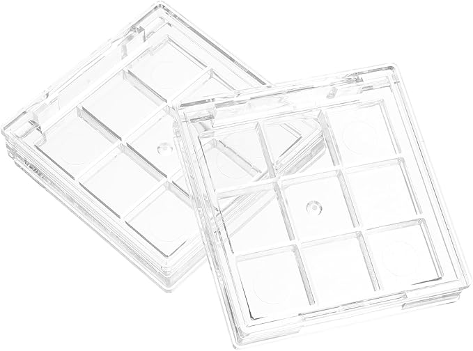 2pcs Empty Lipstick Palette Clear Lipstick Case Mini Highlighters Cross Body Bag Portable Makeup Organizer Storage Cases Sample Eye Shadow Plastic Empty Bracket Travel-Velvo Beauty